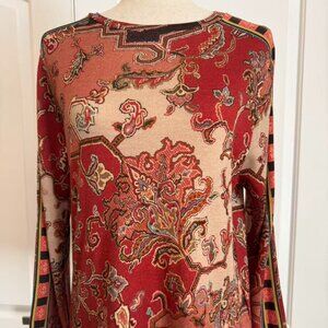 100% Authentic Etro Wool blend top, Sz 40